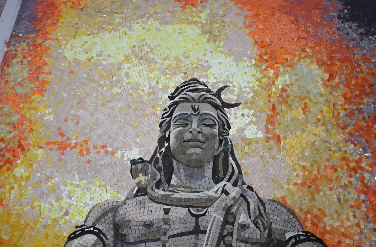 Shiva, finished mosaic